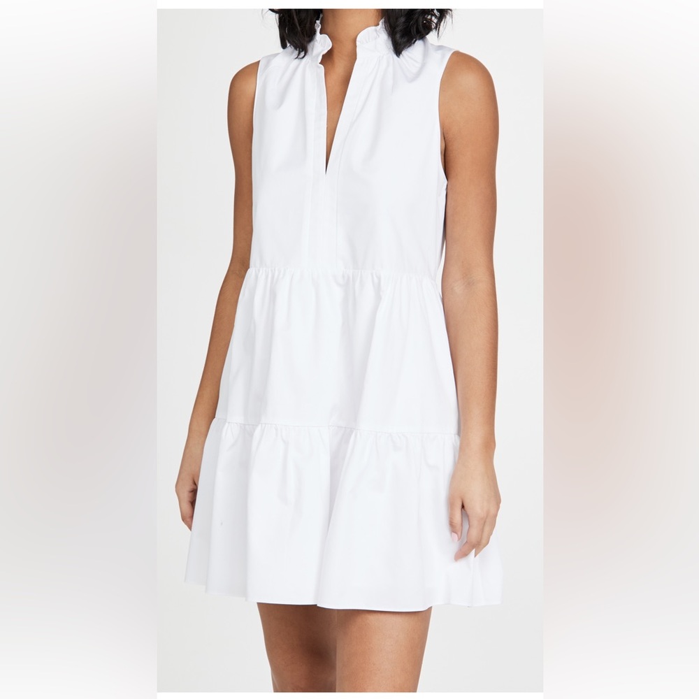 Amanda Uprichard White Sleeveless Saffron Dress. Size S.
